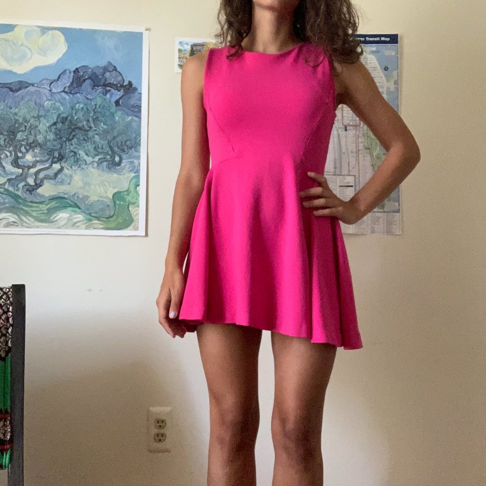 Zara Basic Evening Collection Pink Mini Dress - image 2